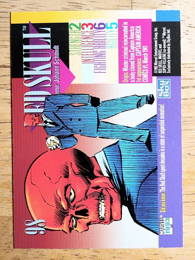 1993 SkyBox Marvel Universe IV #98 Red Skull