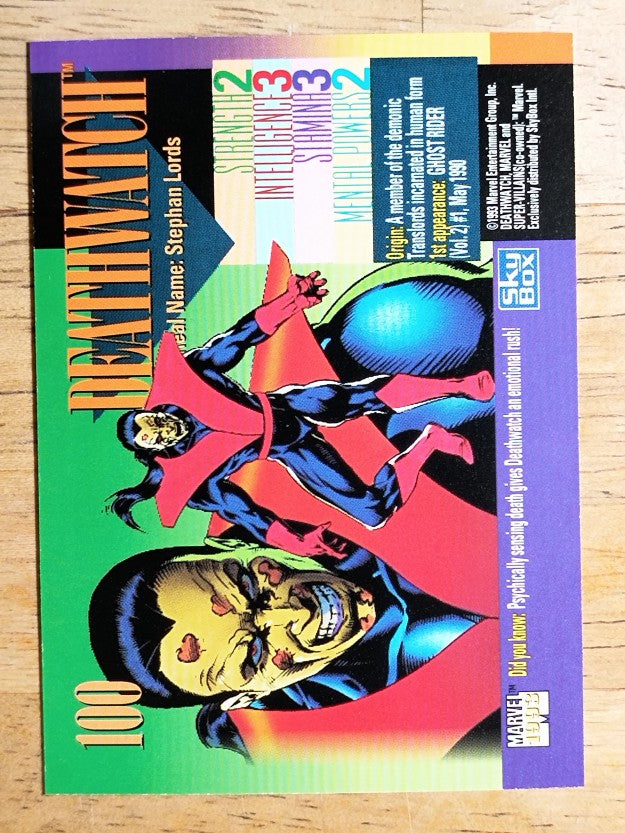 1993 SkyBox Marvel Universe IV #100 Deathwatch