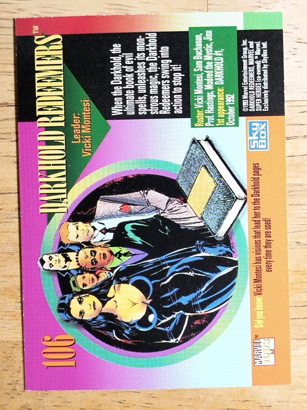 1993 SkyBox Marvel Universe IV #106 Darkhold Redeemers