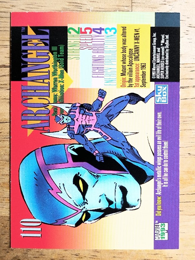 1993 SkyBox Marvel Universe IV #110 Archangel