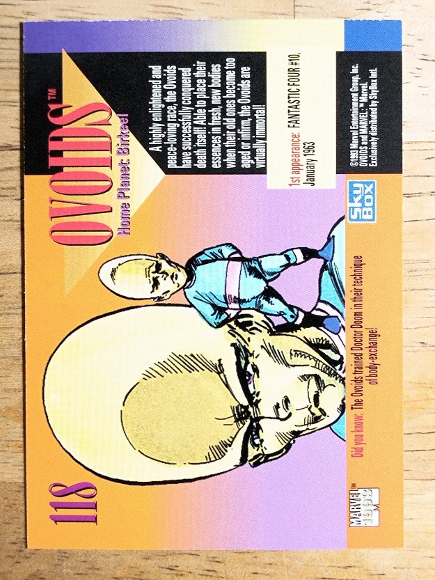 1993 SkyBox Marvel Universe IV #118 Ovoids