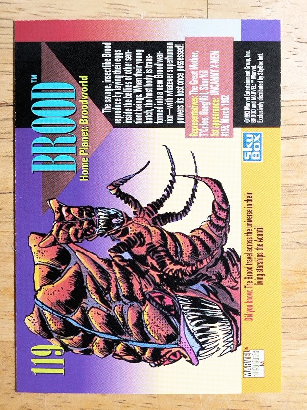 1993 SkyBox Marvel Universe IV #119 Brood