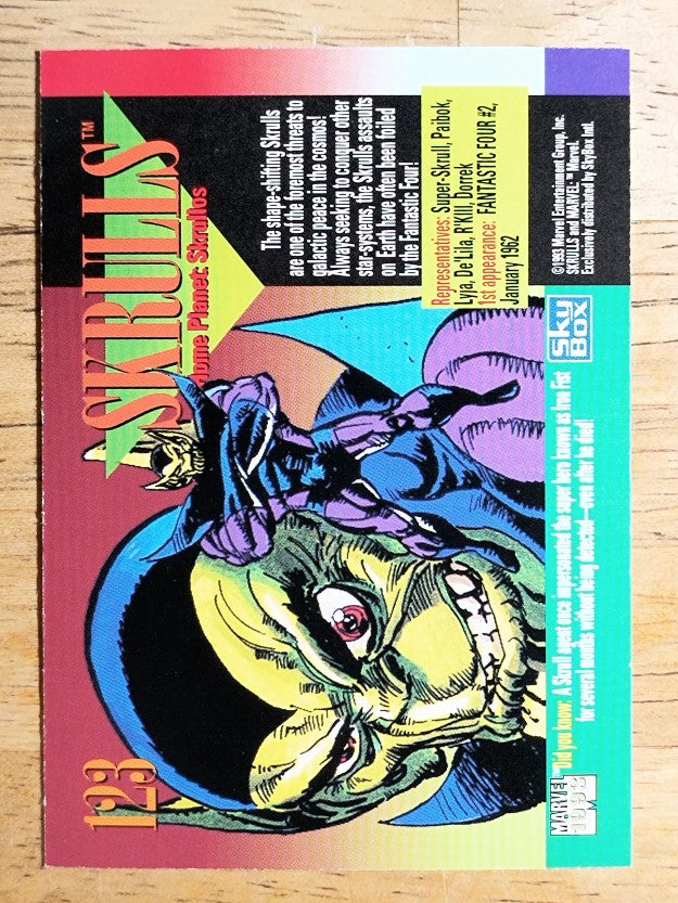 1993 SkyBox Marvel Universe IV #123 Skrulls
