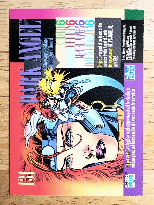 1993 SkyBox Marvel Universe IV #131 Dark Angel