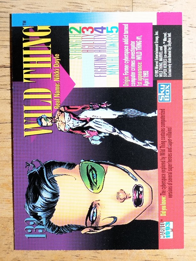 1993 SkyBox Marvel Universe IV #132 Wild Thing