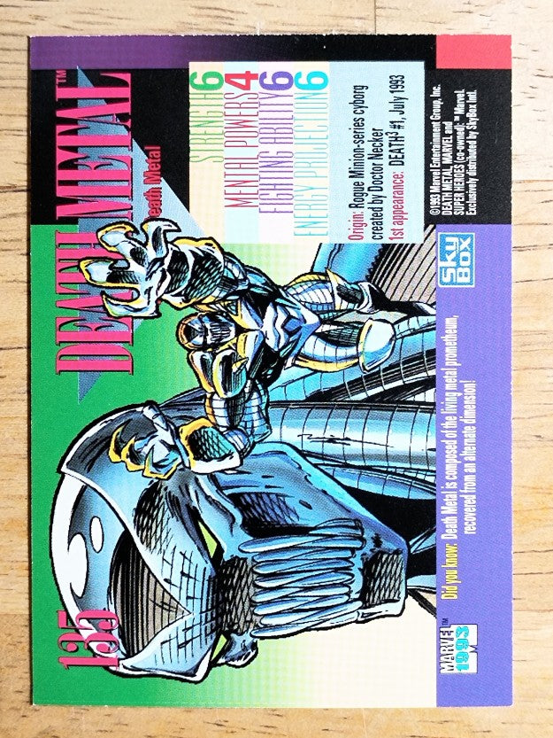 1993 SkyBox Marvel Universe IV #135 Death Metal