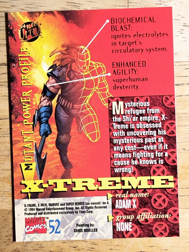 1994 Fleer Ultra X-Men #52 X-Treme