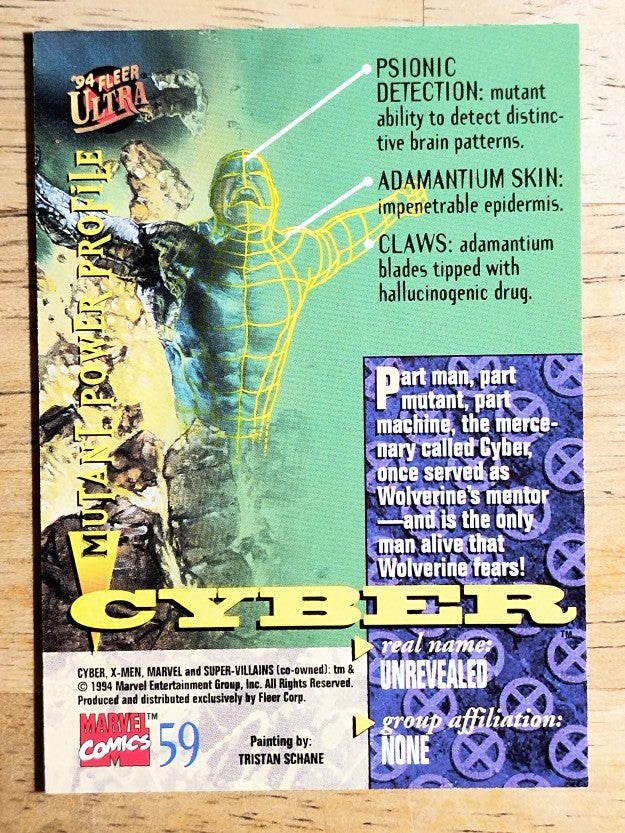 1994 Fleer Ultra X-Men #59 Cyber