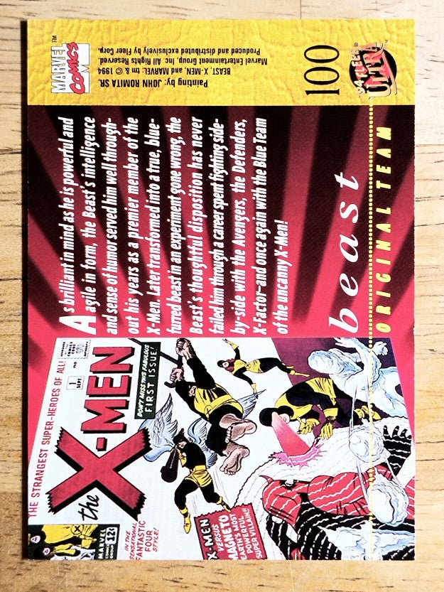 1994 Fleer Ultra X-Men #100 Beast