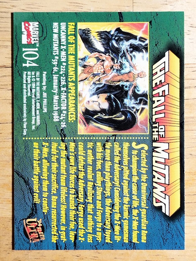 1994 Fleer Ultra X-Men #104 Fall of the Mutants