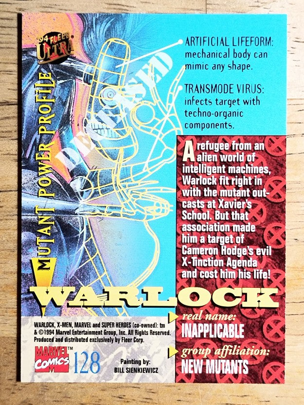 1994 Fleer Ultra X-Men #128 Warlock