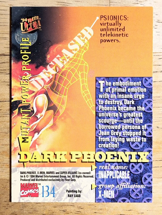 1994 Fleer Ultra X-Men #134 Dark Phoenix