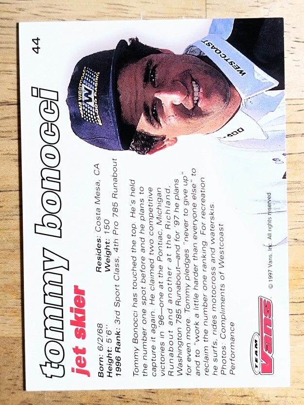 1997 Vans Team Vans Skateboarding #44 Tommy Bonocci