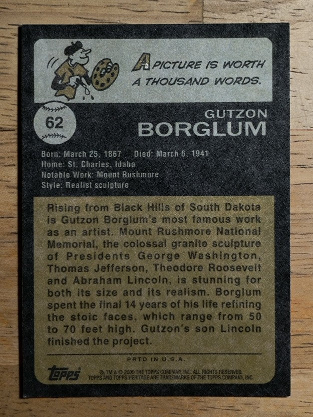 2009 Topps American Heritage #62 Gutzon Borglum