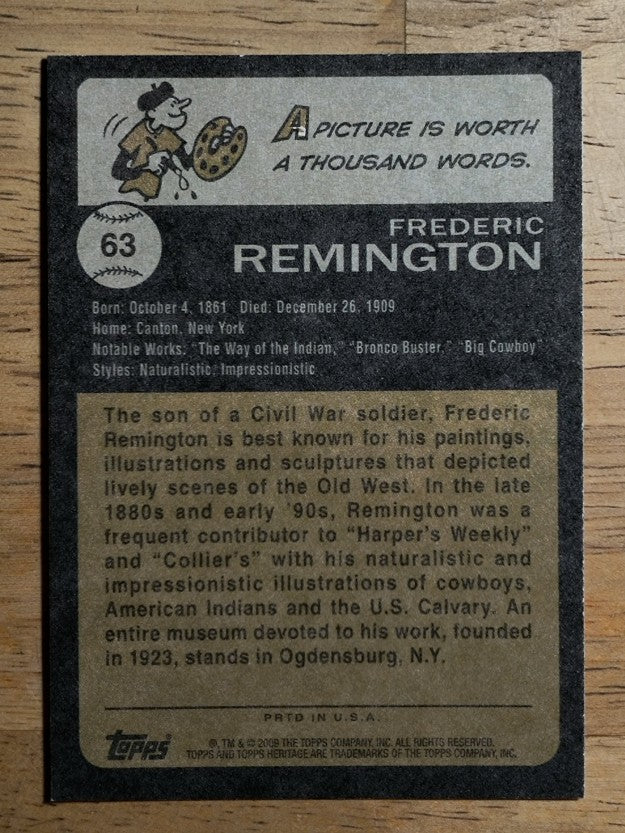 2009 Topps American Heritage #63 Frederic Remington