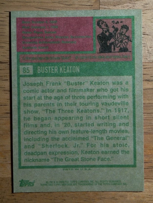 2009 Topps American Heritage #85 Buster Keaton
