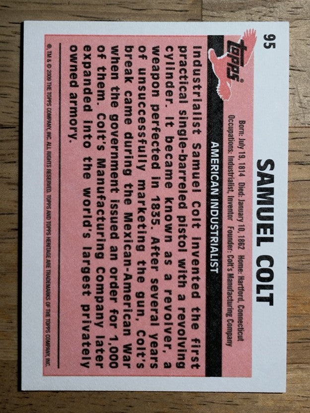 2009 Topps American Heritage #95 Samuel Colt