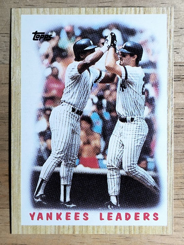 1987 Topps #406 Yankees TL/Rickey Henderson/Don Mattingly