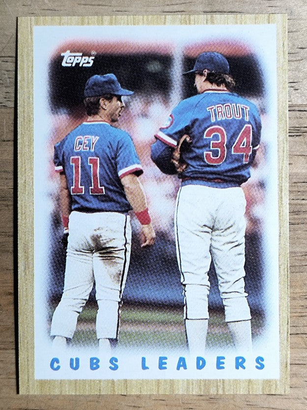 1987 Topps #581 Cubs Team/Ron Cey/Steve Trout