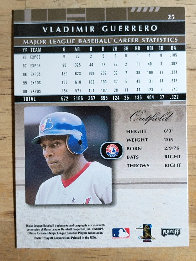 2001 Absolute Memorabilia #25 Vladimir Guerrero