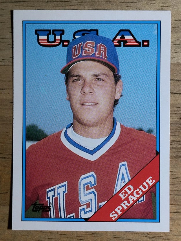 1988 Topps Traded #113T Ed Sprague OLY XRC