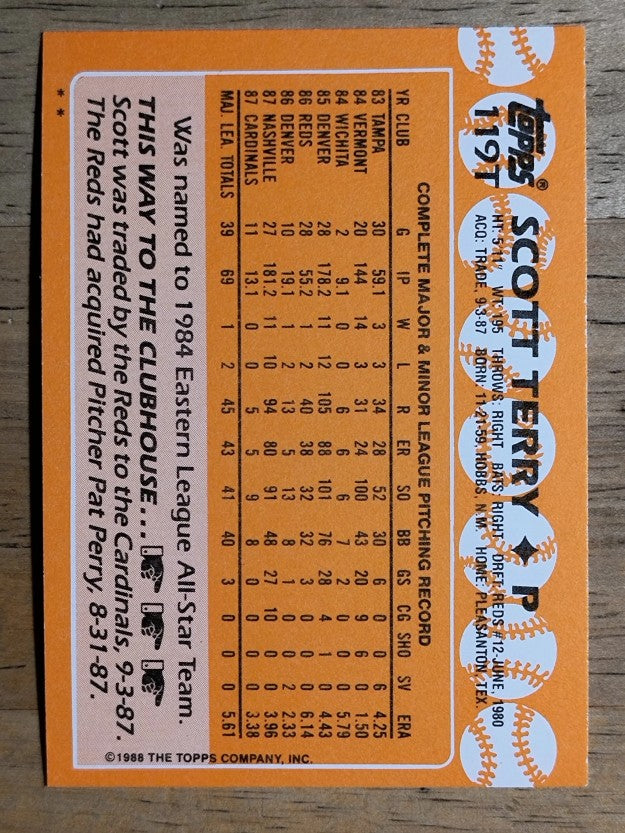 1988 Topps Traded #119T Scott Terry