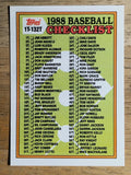 1988 Topps Traded #132T Checklist 1T-132T