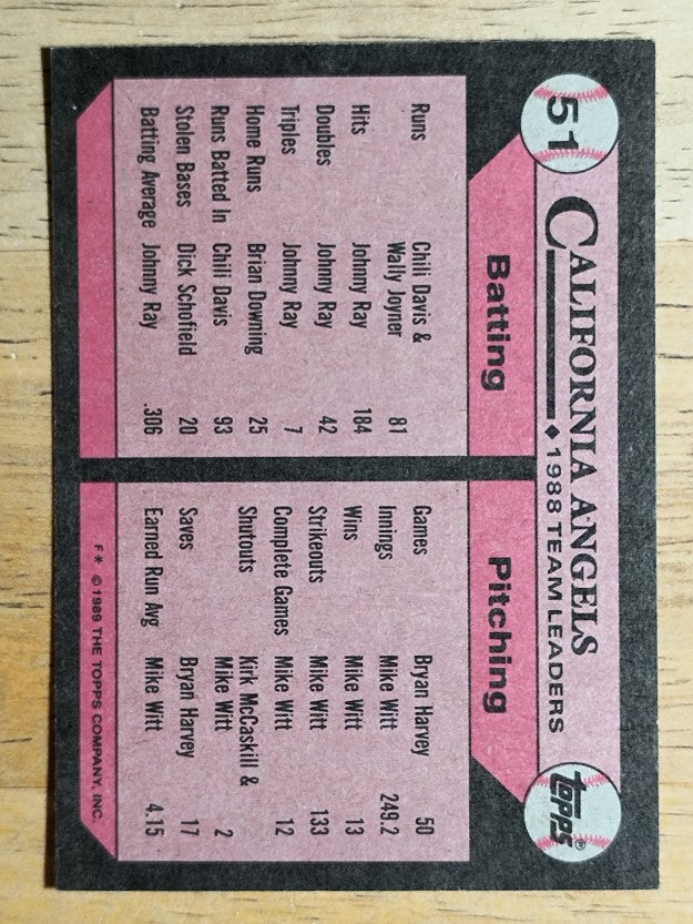 1989 Topps #51 Mark McLemore TL