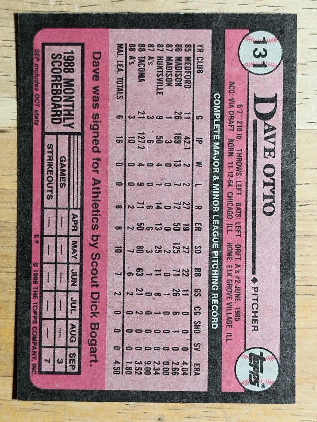 1989 Topps #131 Dave Otto