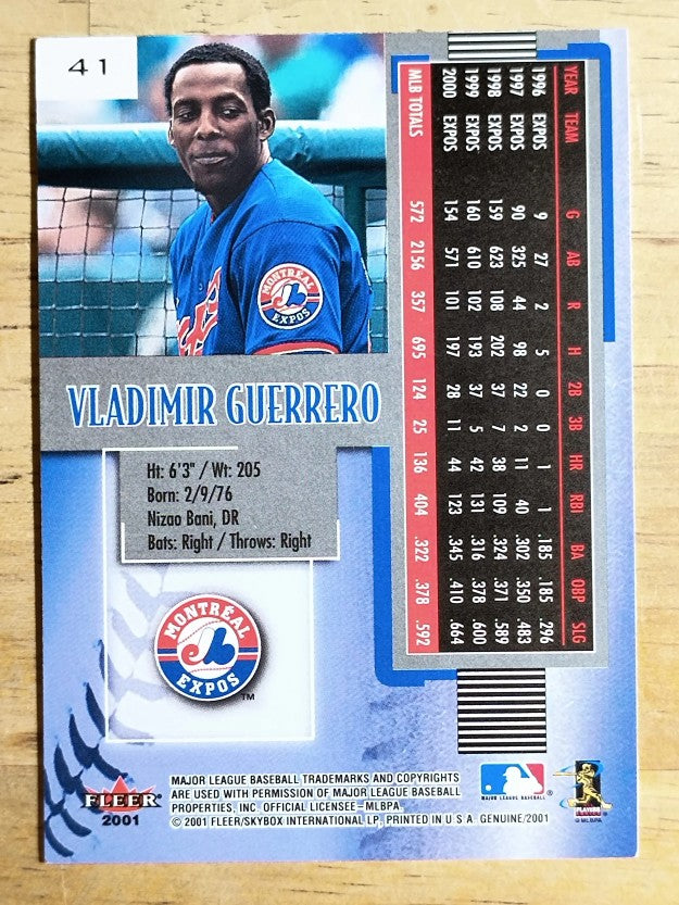 2001 Fleer Genuine #41 Vladimir Guerrero