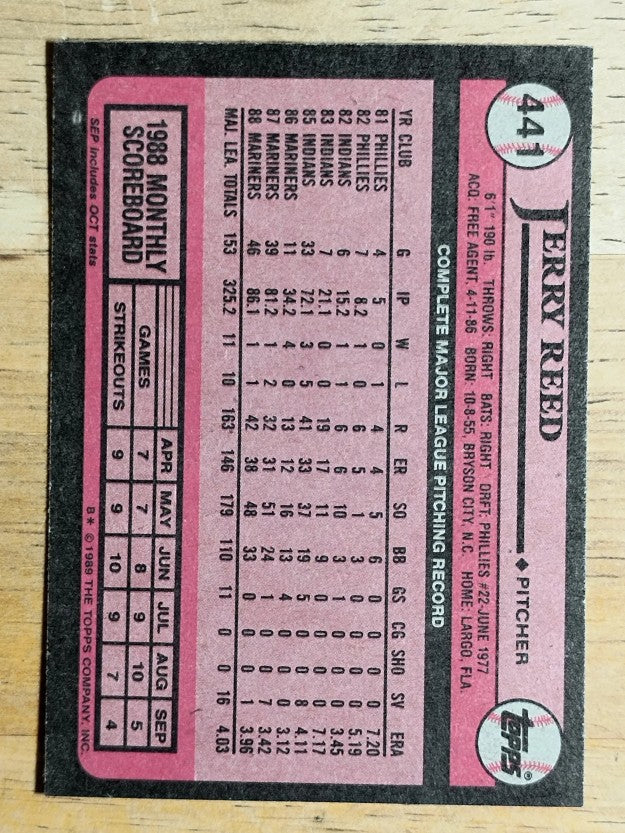 1989 Topps #441 Jerry Reed