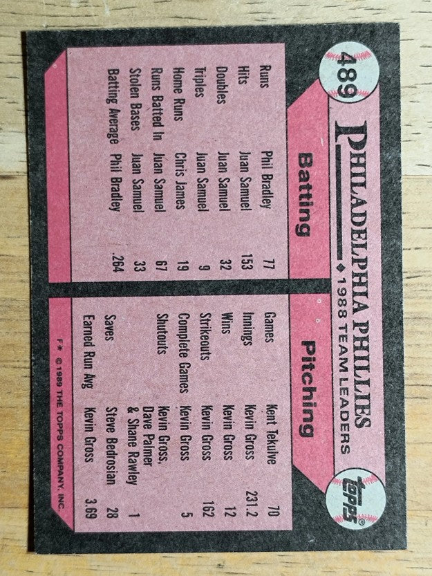 1989 Topps #489 Mike Schmidt TL