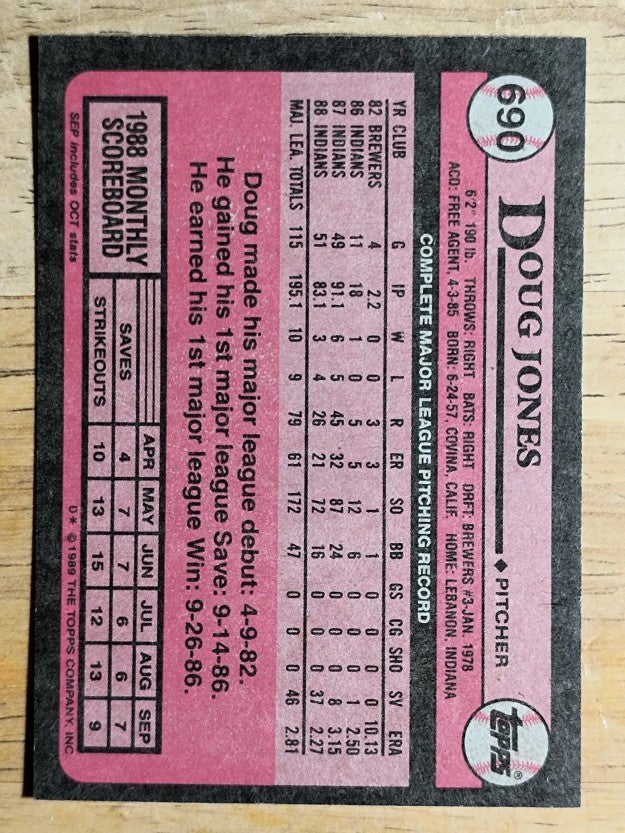 1989 Topps #690 Doug Jones
