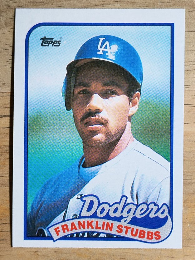 1989 Topps #697B Franklin Stubbs/Team name on front in gray