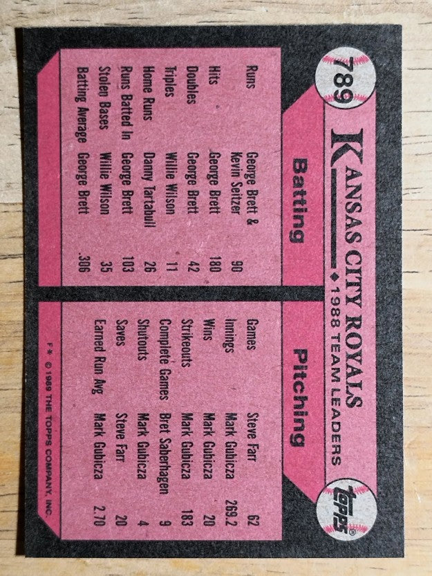1989 Topps #789 Bo Jackson TL