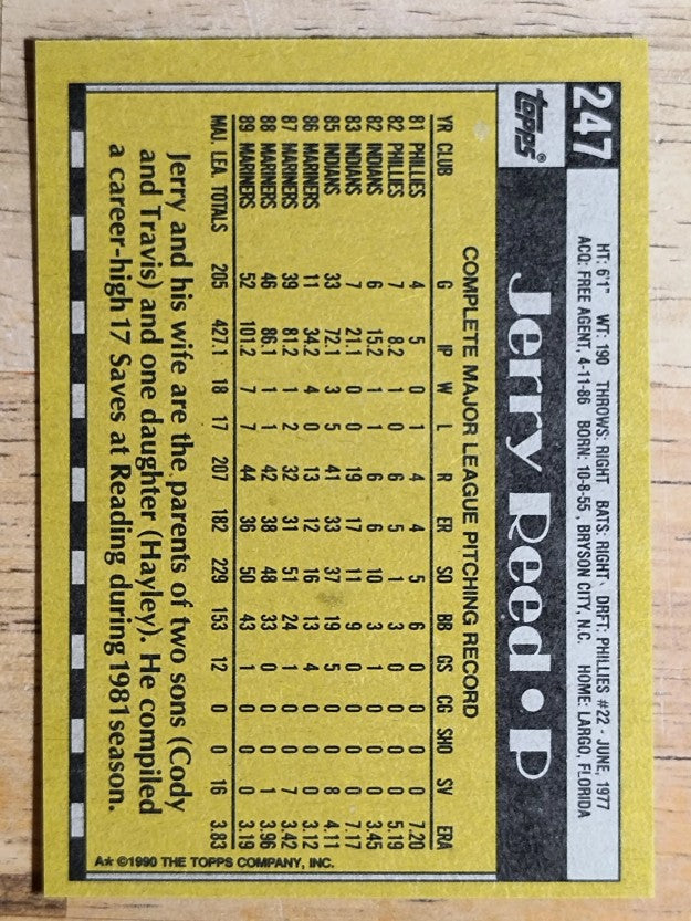 1990 Topps #247 Jerry Reed