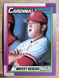 1990 Topps #261 Whitey Herzog MG