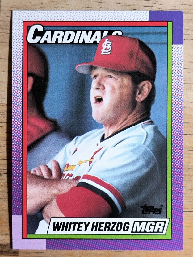 1990 Topps #261 Whitey Herzog MG
