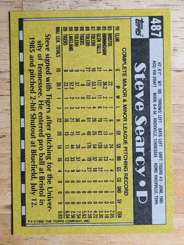 1990 Topps #487 Steve Searcy