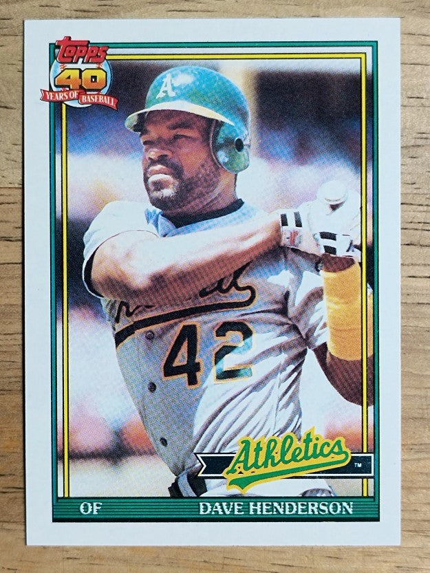 1991 Topps #144 Dave Henderson