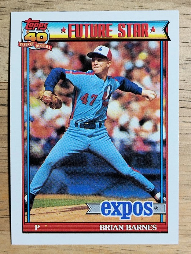 1991 Topps #211 Brian Barnes RC