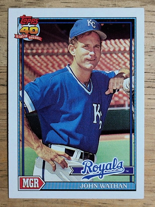 1991 Topps #291 John Wathan MG
