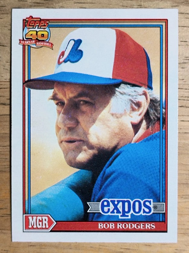 1991 Topps #321 Bob Rodgers MG