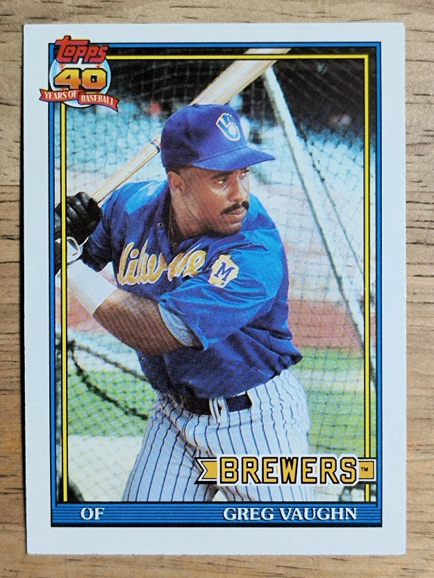 1991 Topps #347 Greg Vaughn