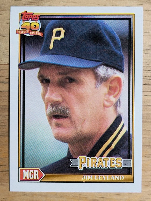1991 Topps #381 Jim Leyland MG