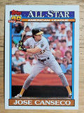 1991 Topps #390 Jose Canseco AS