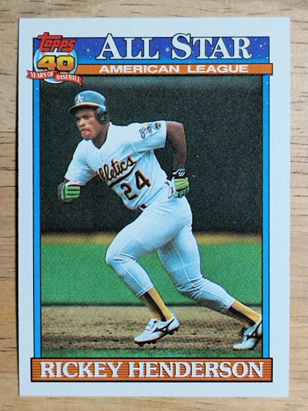 1991 Topps #391 Rickey Henderson AS