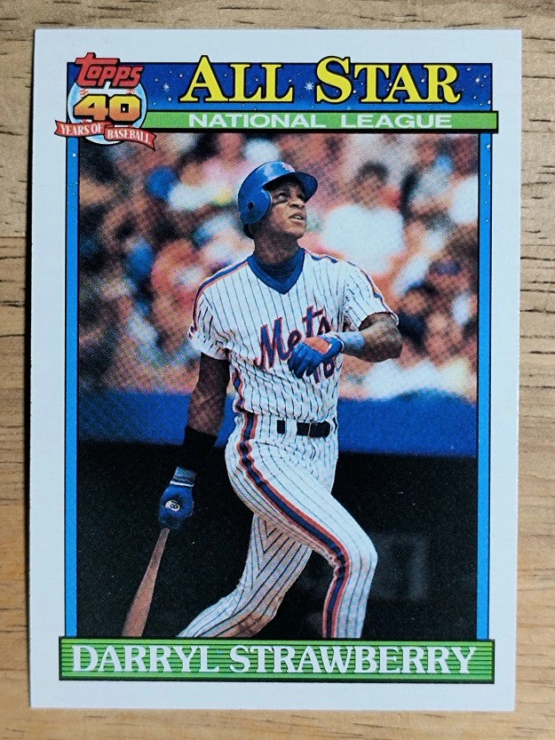 1991 Topps #402 Darryl Strawbery AS