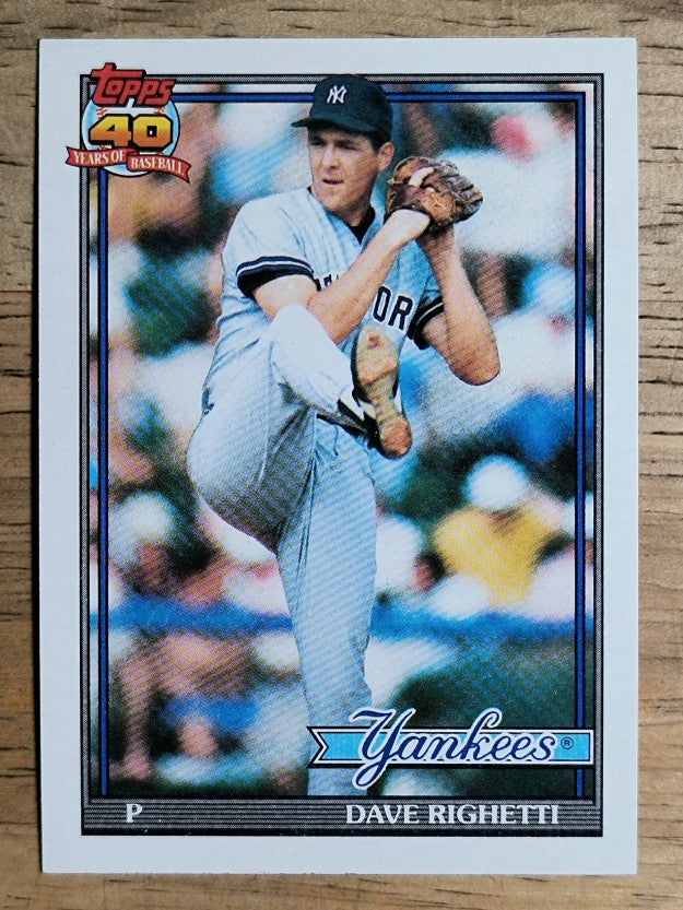 1991 Topps #410 Dave Righetti