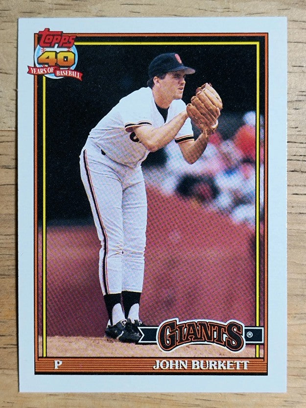 1991 Topps #447 John Burkett